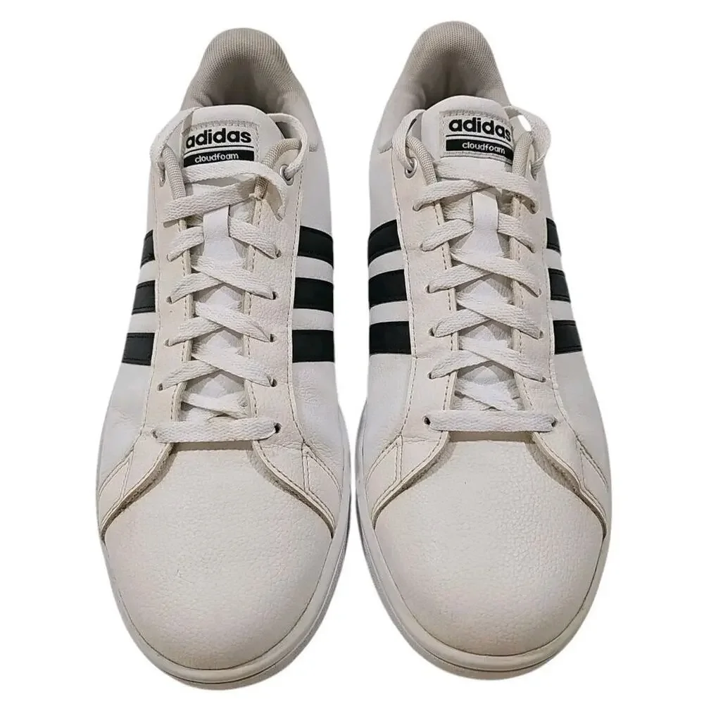 Adidas ~Men's Size 12~ Cloudfoam Neo White Black - AW4294-
